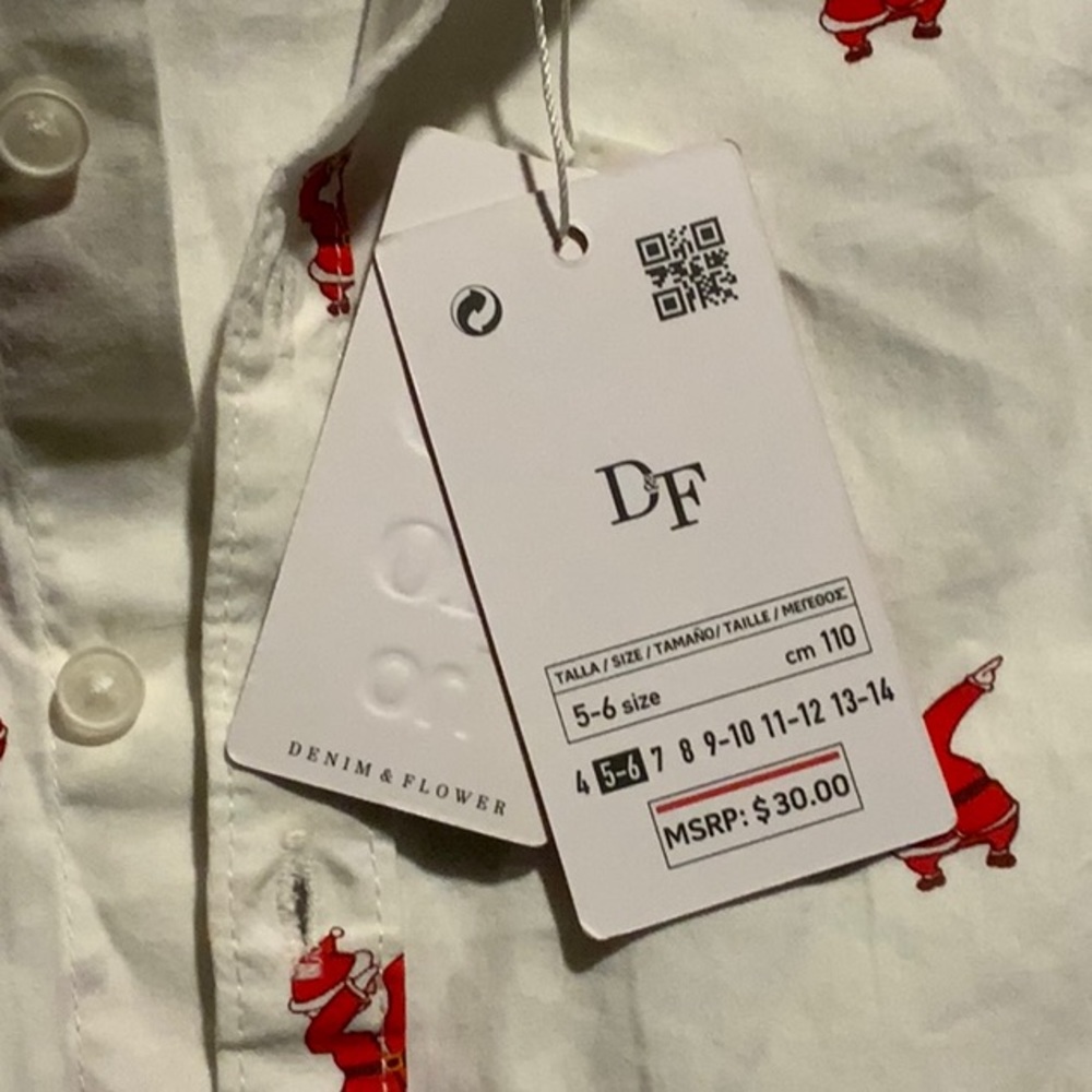 Santa Dab button down - Picture 2 of 2